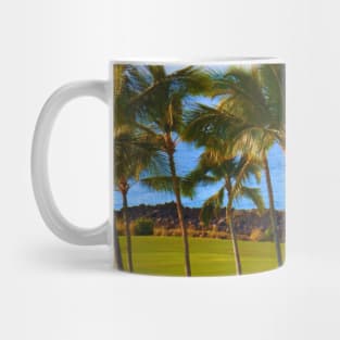 Palm trees in Hawaii Mug